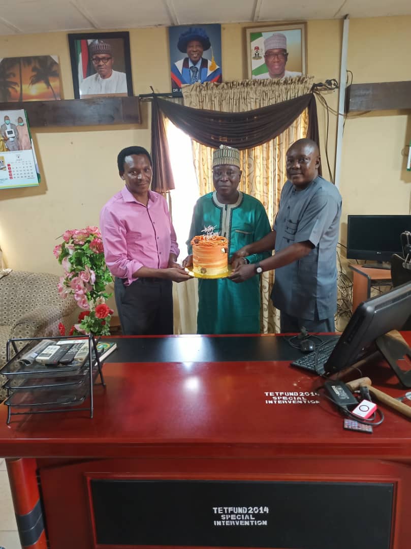 Dr. Jimoh Ahmed Ayinla, marked his 61st birthday with some staff