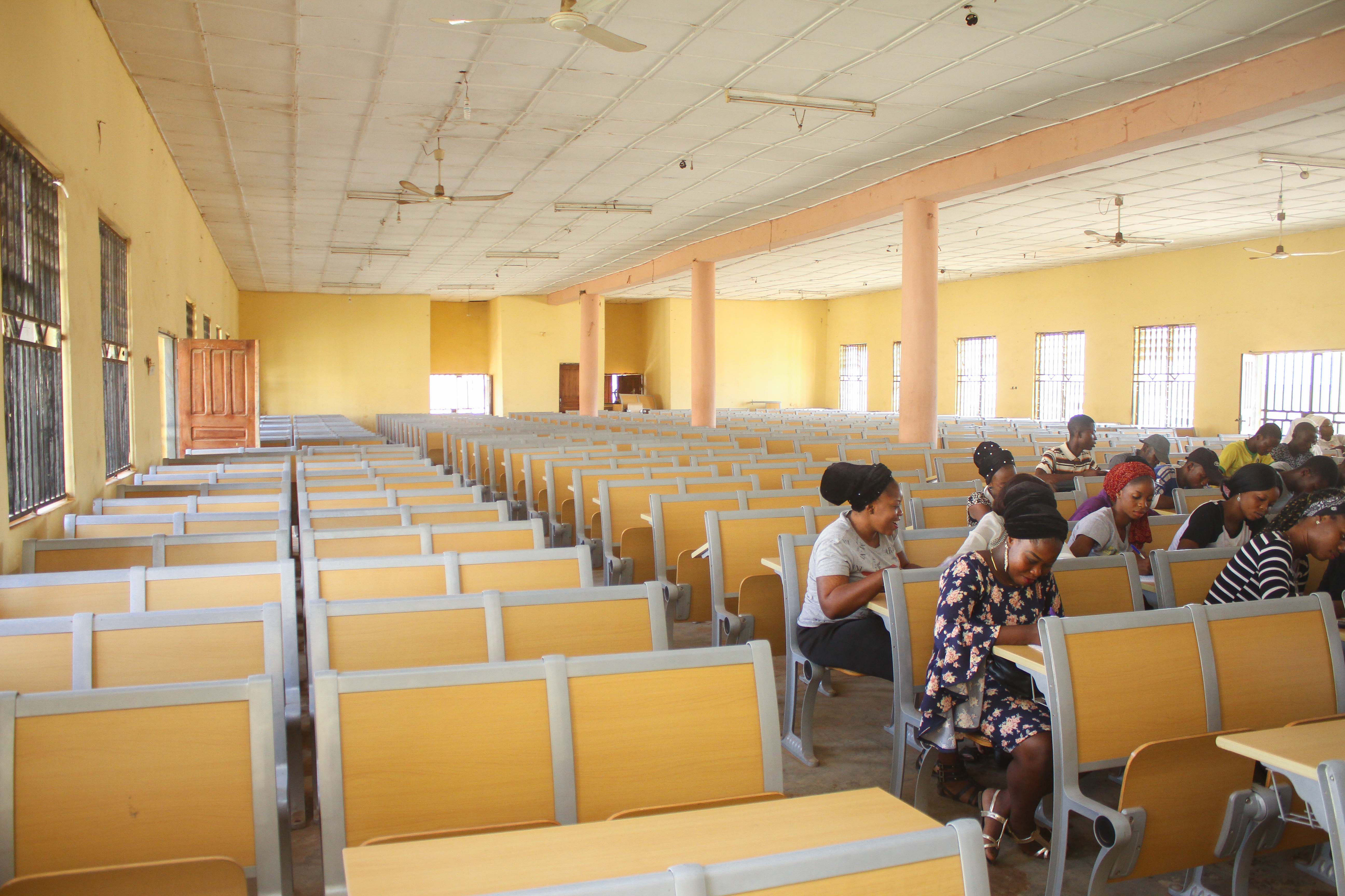 Students receiving lecture inside the Lecture Hall