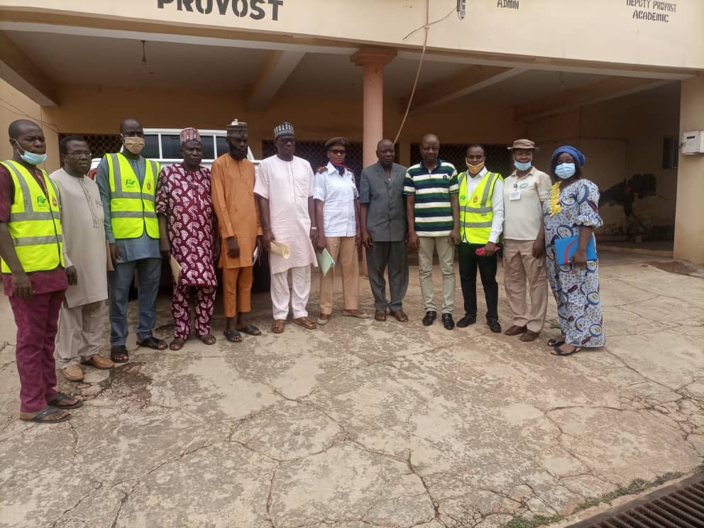 Fifth to left is the Ag. Provost Dr. Jimoh Ahmed Ayinla, other management staff and the team from KWEPA 